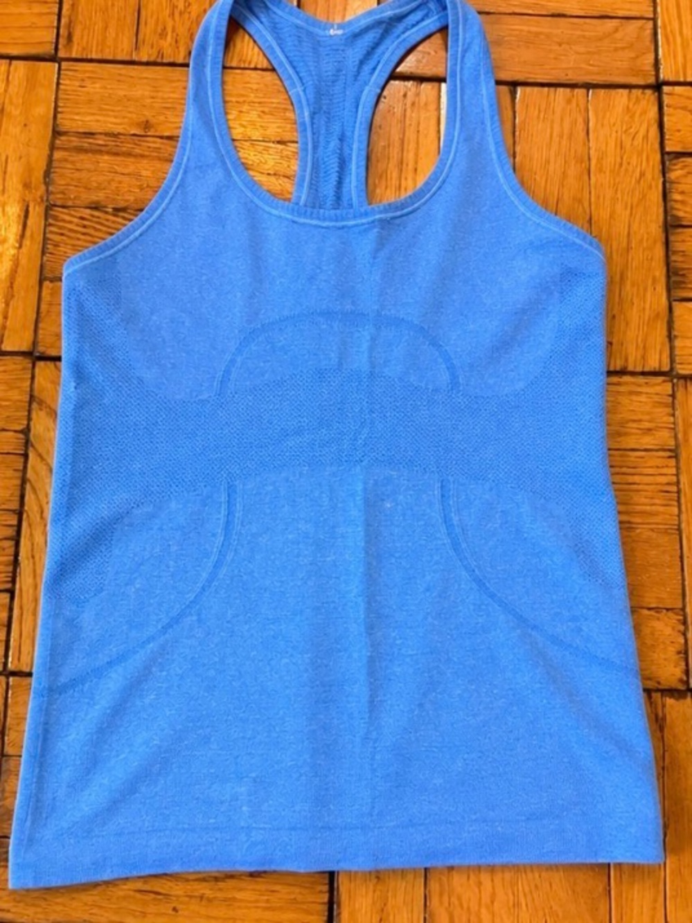 Lululemon Blue Seamless Racerback Workout Tank Top